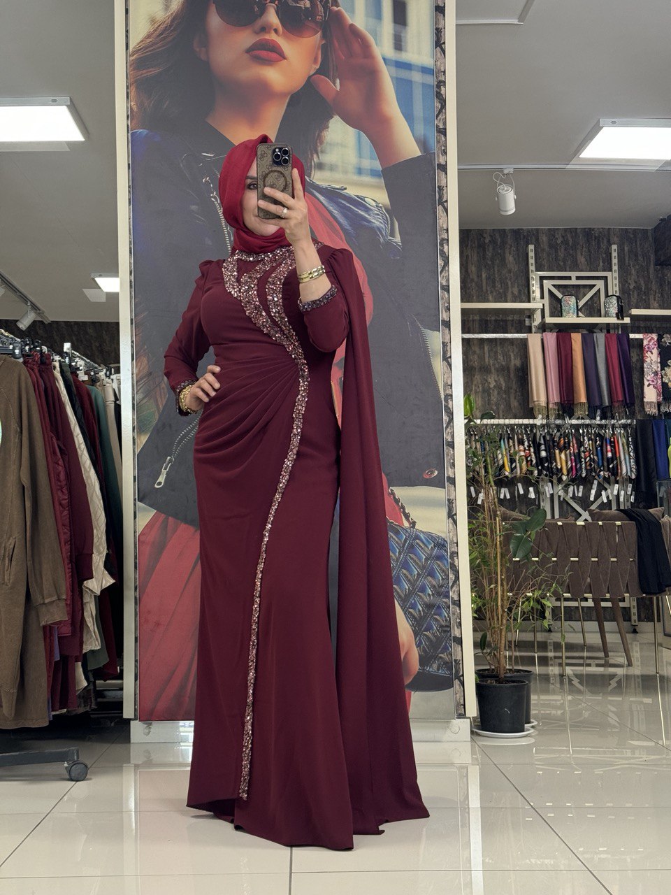 FERİHA SARIOĞLU ABİYE- BORDO