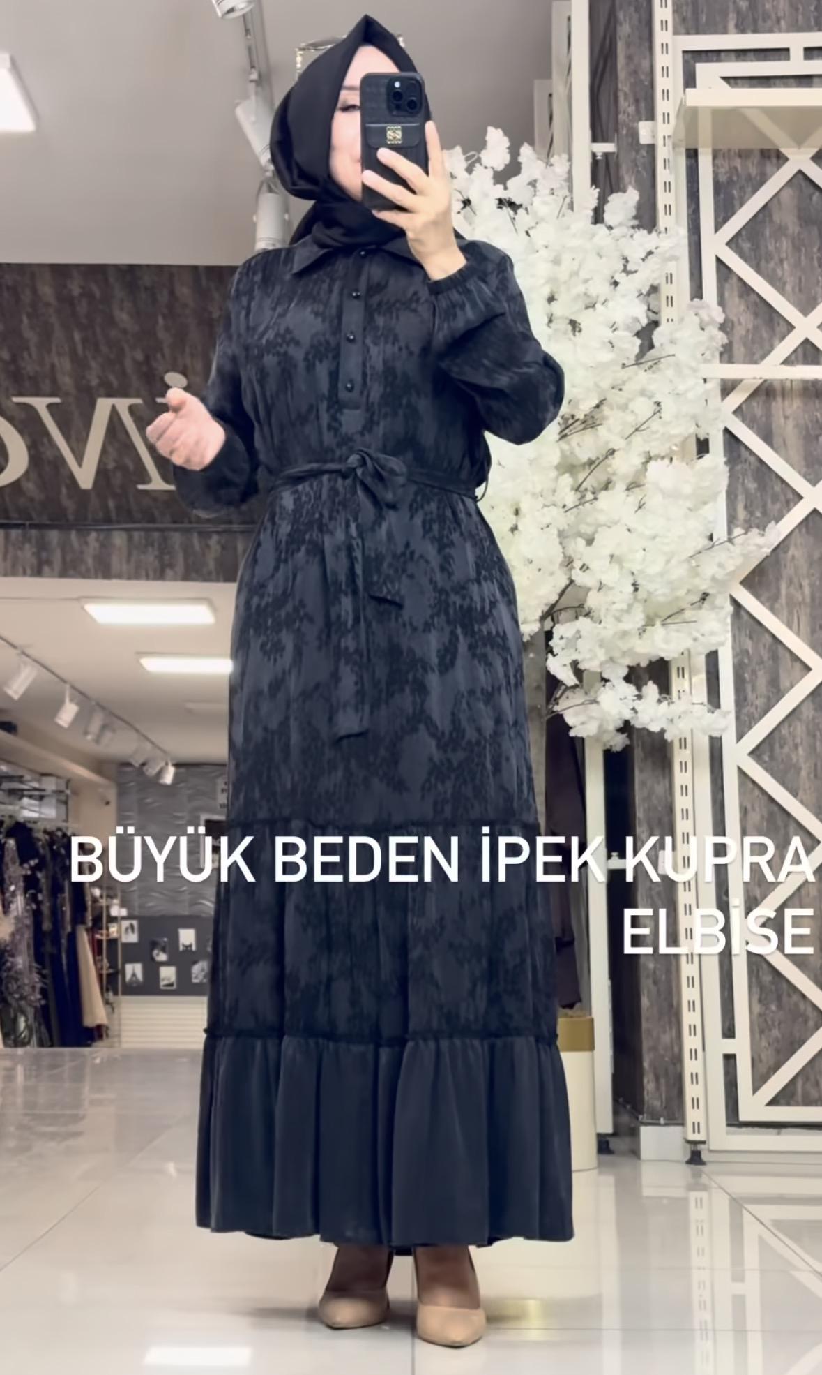 İpek kupra elbise